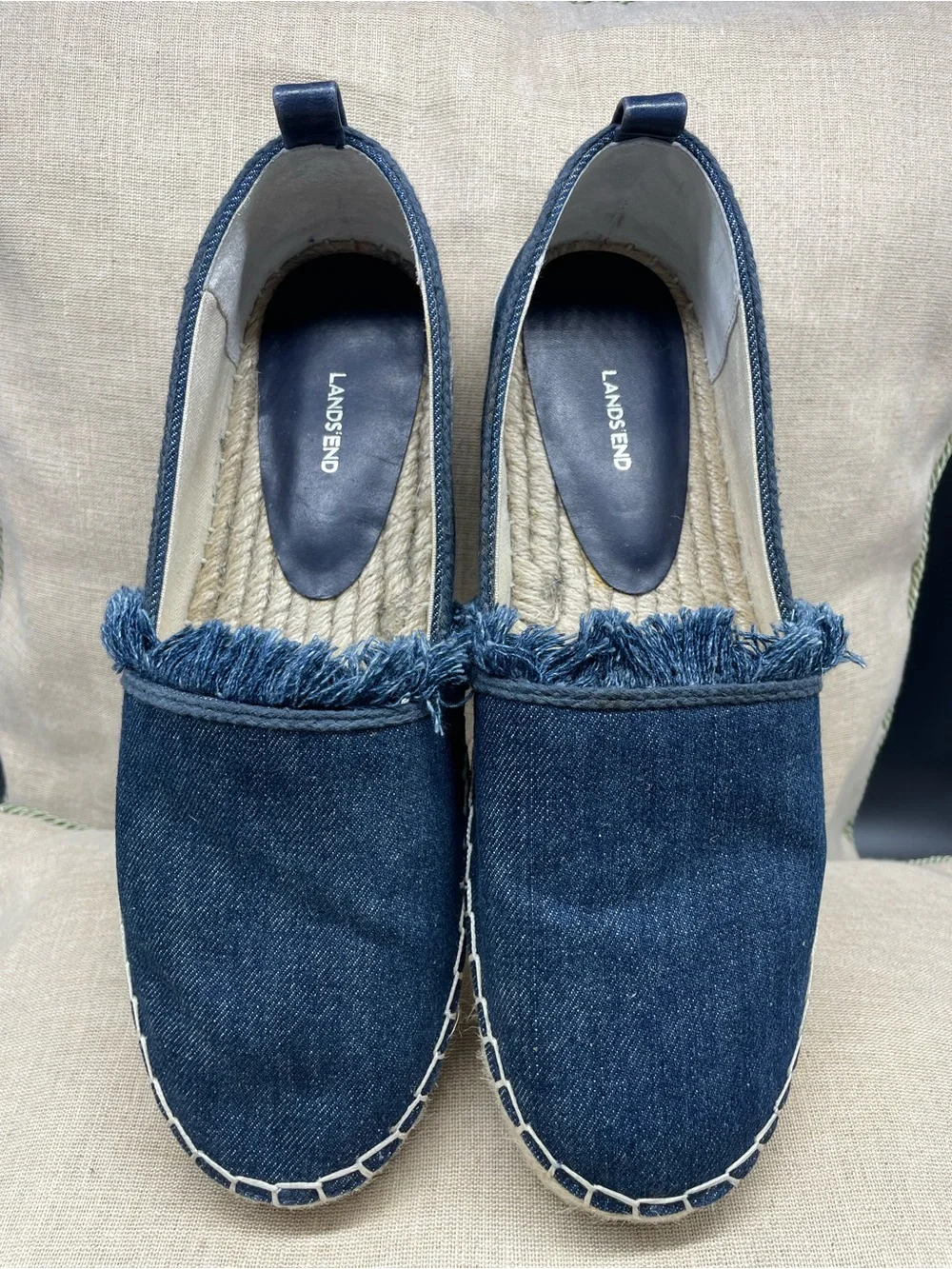 Lands End denim espadrille